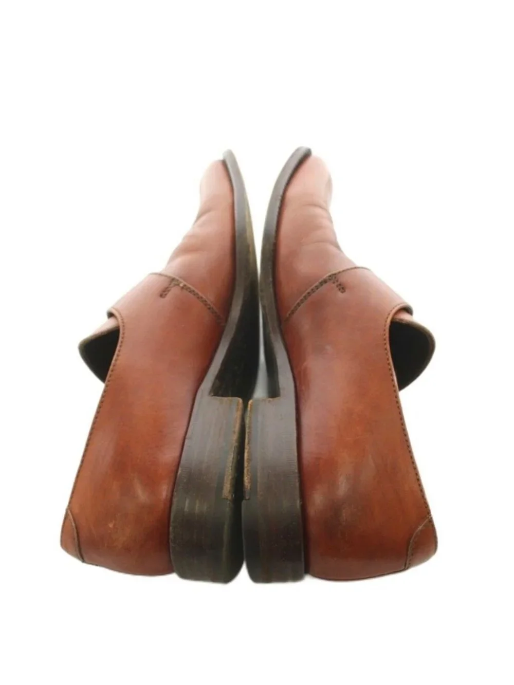Prada Moccasin Shoes Monk Strap Leather Brown 5
